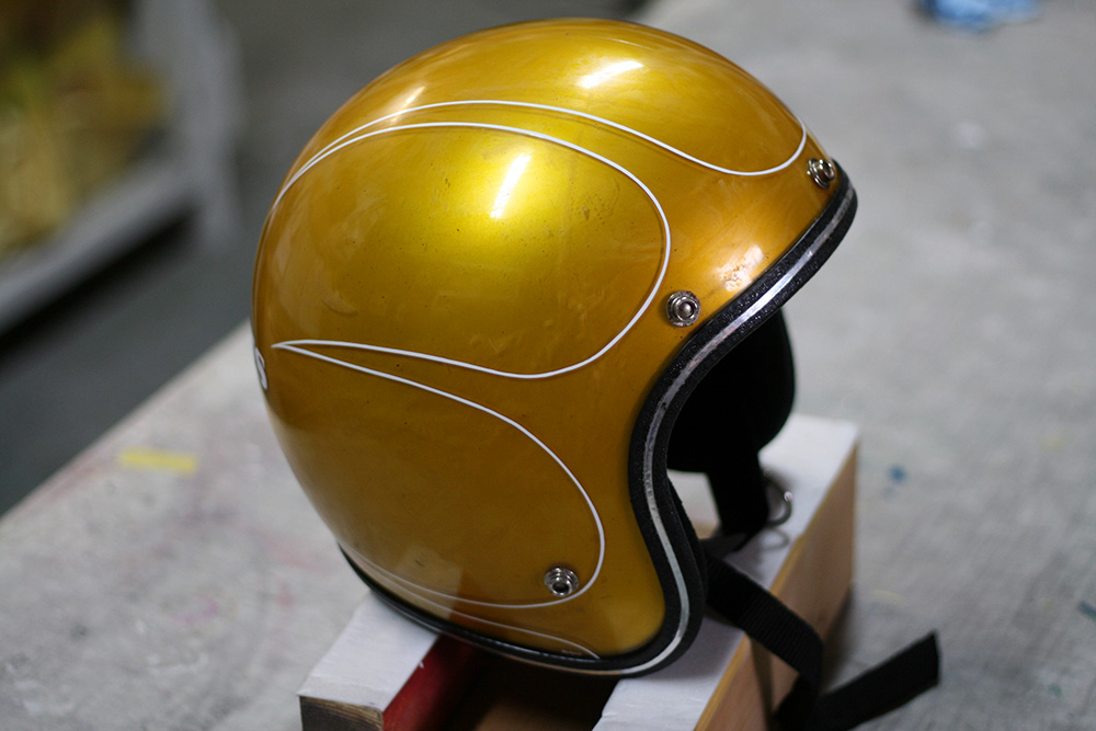 ヴィンテージヘルメット,ピンスト,フレイムスライン
