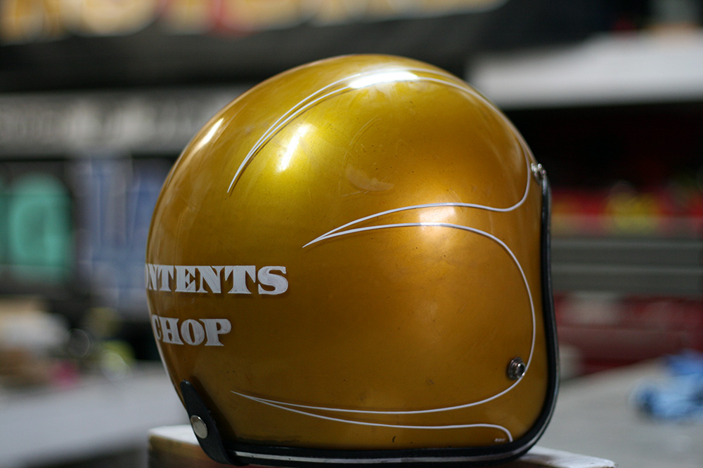 ヴィンテージヘルメット,ピンスト,フレイムスライン