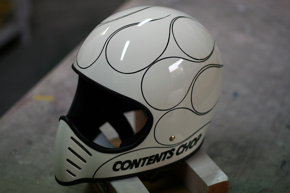ヴィンテージヘルメット,ピンスト,フレイムスライン