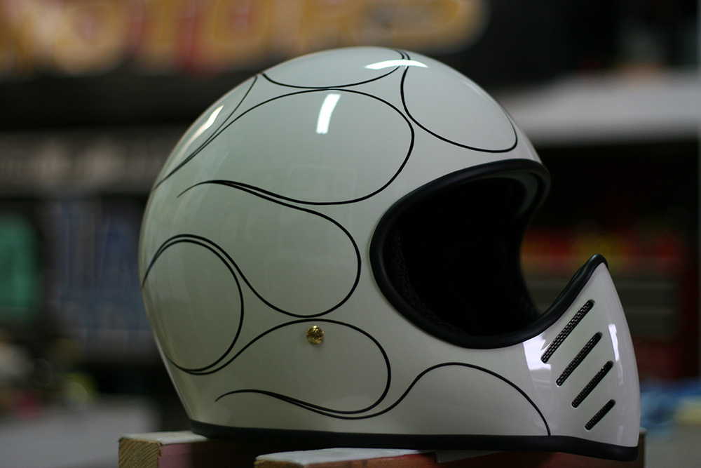 ヴィンテージヘルメット ピンスヴィンテージヘルメット,ピンスト,フレイムスライン