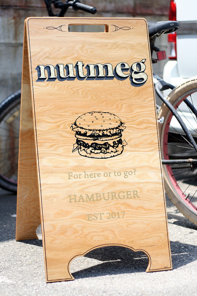 サインペイント,ゴールドリーフ,スタンドサイン,バーガーショップ