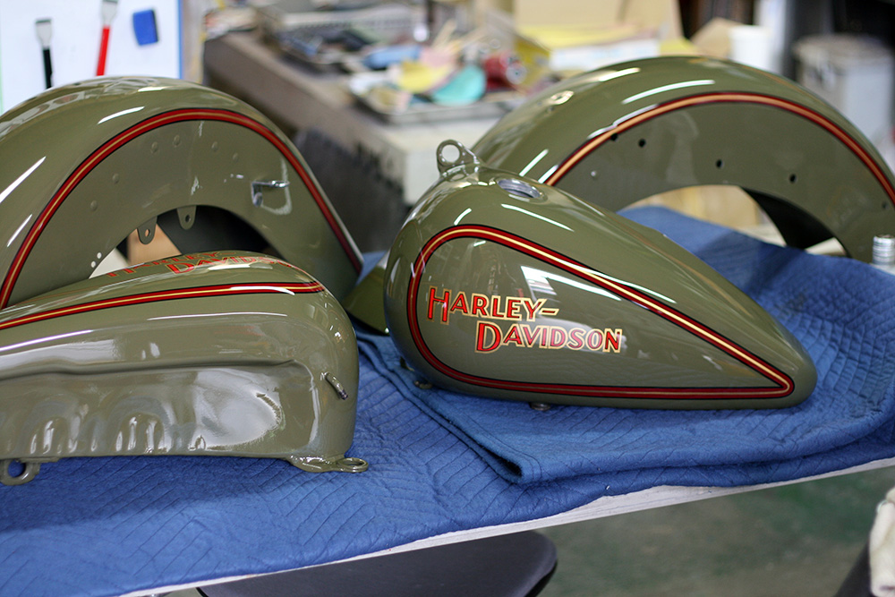 ハーレー,JD,WLA,カスタムペイント,ピンストライプ