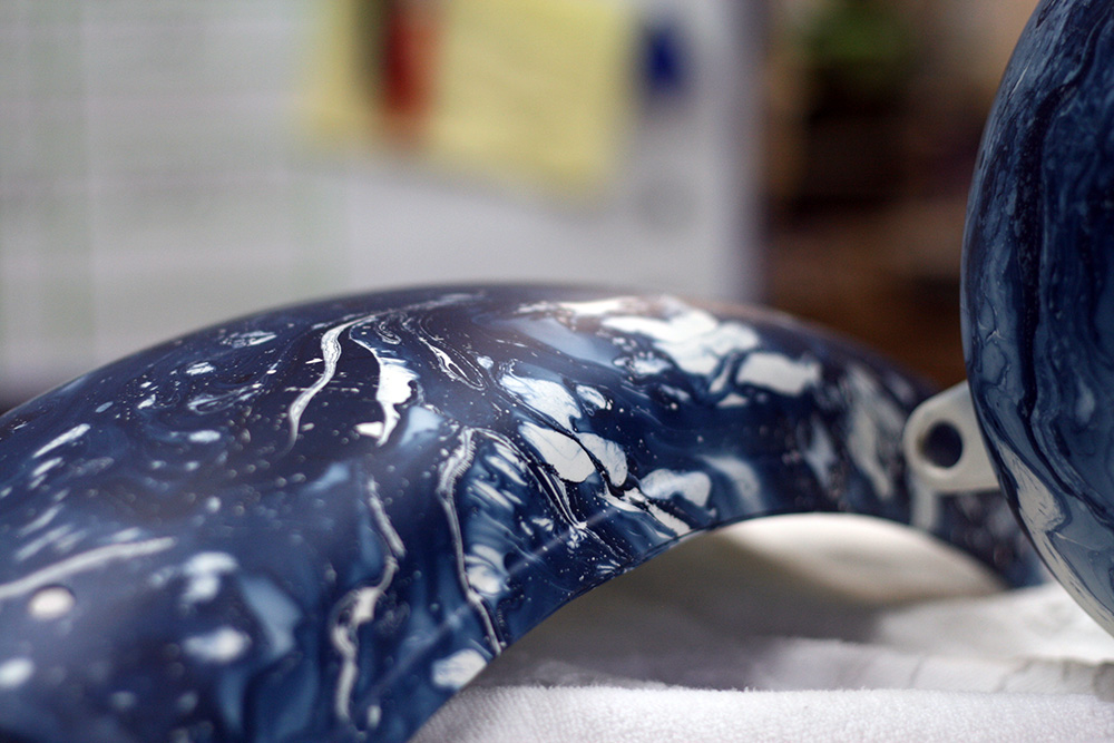 マーブル塗装,ハーレー,マーブリング,カスタムペイント