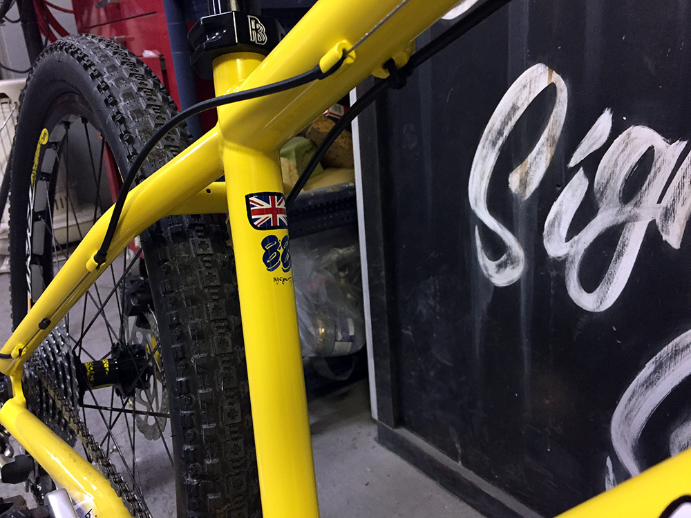 MTB,ピンストライプ,レタリング