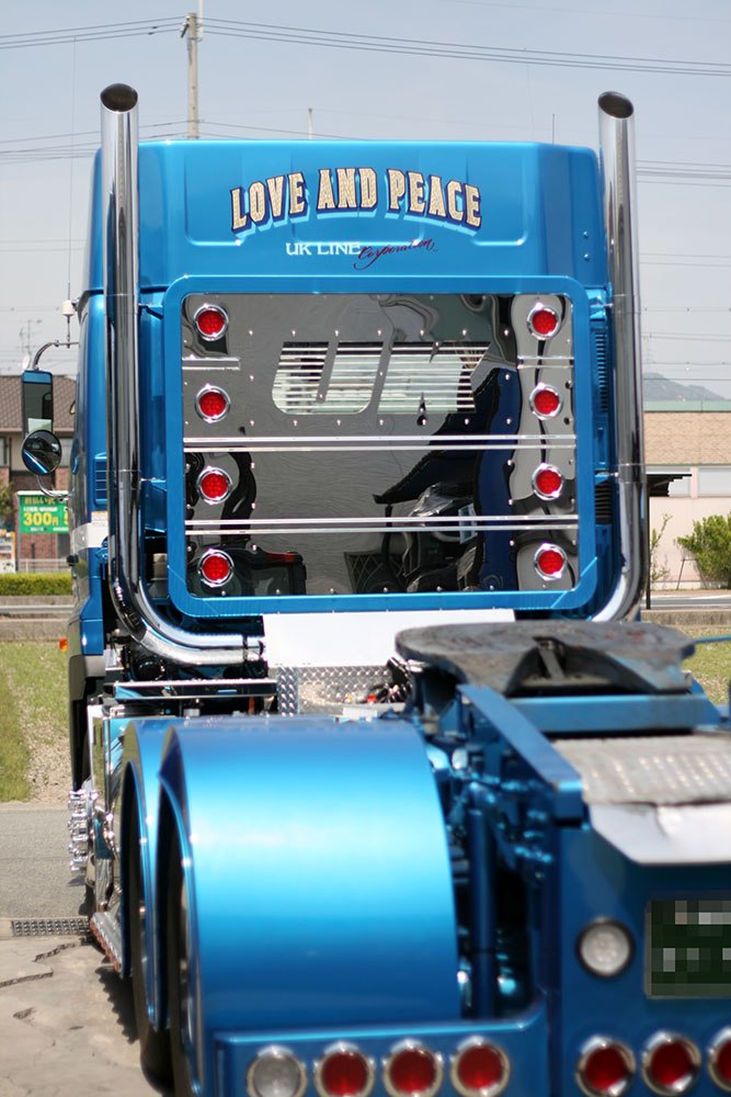 トラック トレーラーヘッド ゴールドリーフ サインペイント